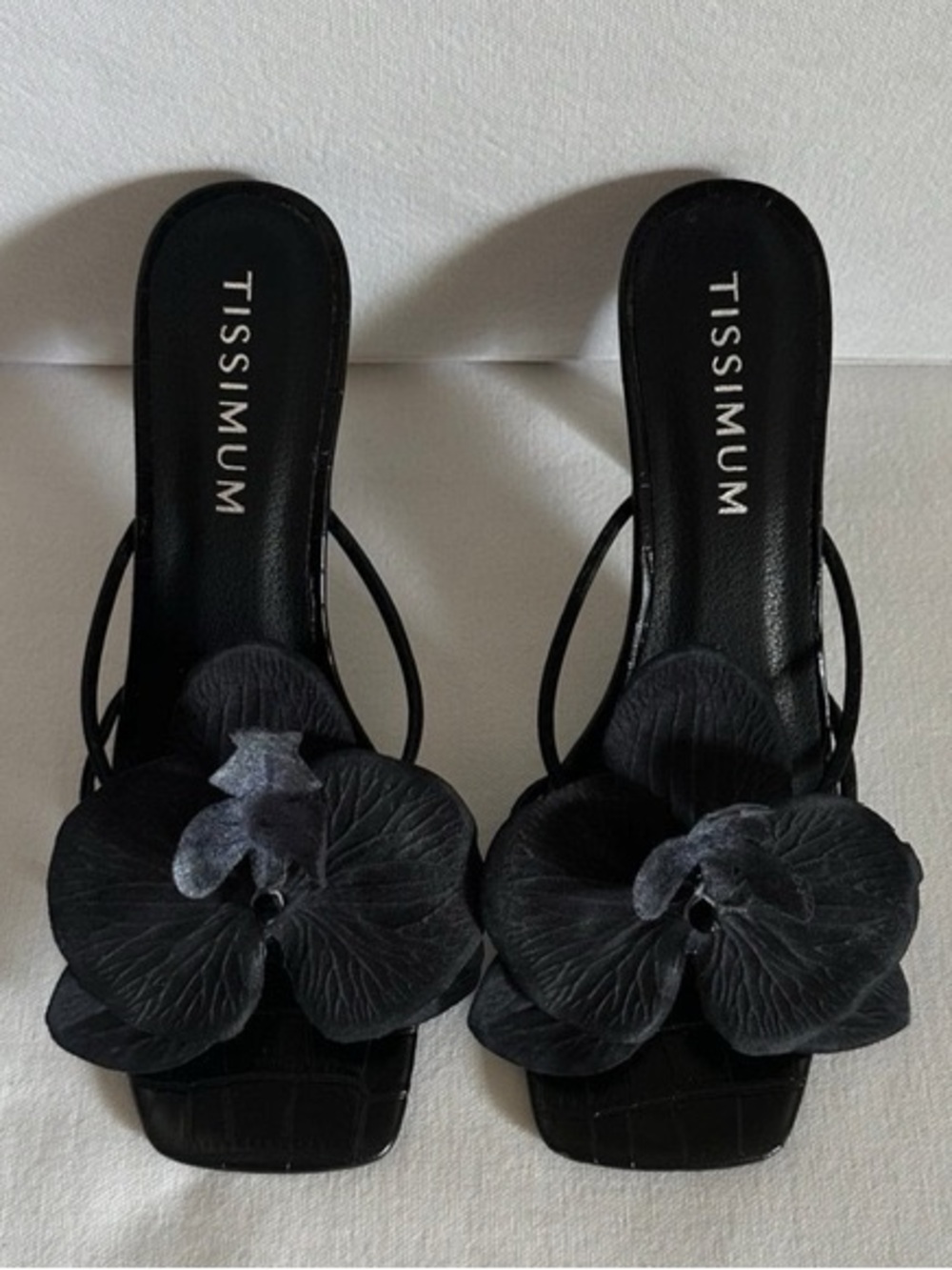 Tissimum Black Orchid Formal Heels
